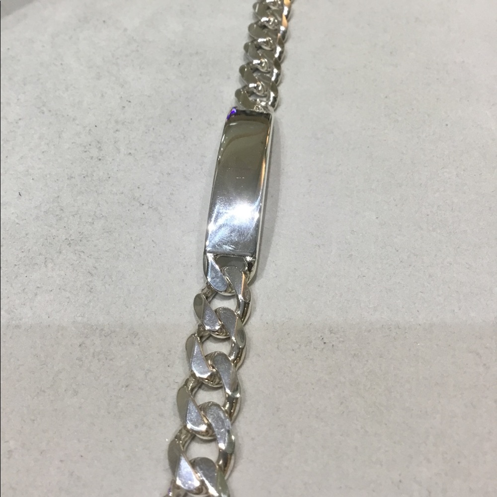 NEW Silver Cuban Link I.D. Bracelet